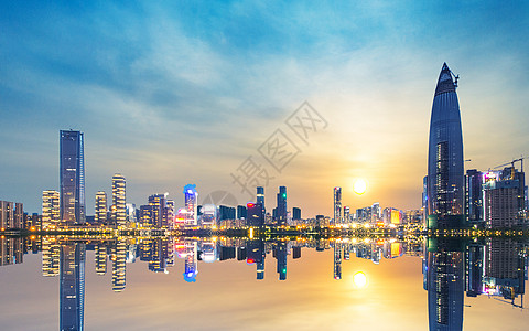 深圳后海城市天际线背景图片