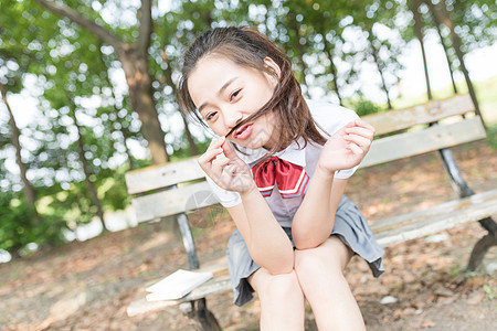 校园学院风少女小清新写真图片