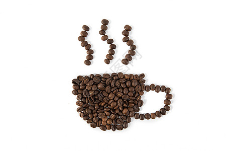 咖啡豆摆拍创意咖啡高清图片