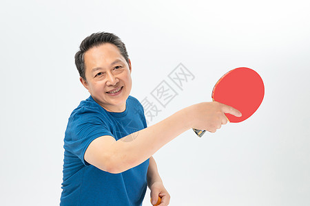 老人打乒乓老人运动高清图片