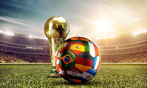 世界杯足球背景图片