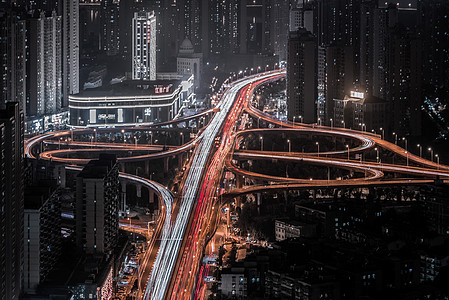 夜晚路马鹦路立交桥背景