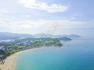 海南三亚沙滩全景高清图片