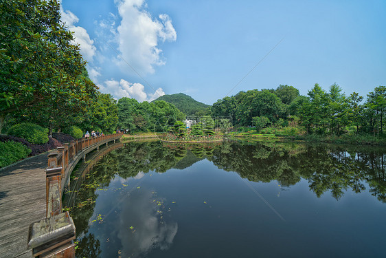 武汉小九寨沟木兰天池的水图片