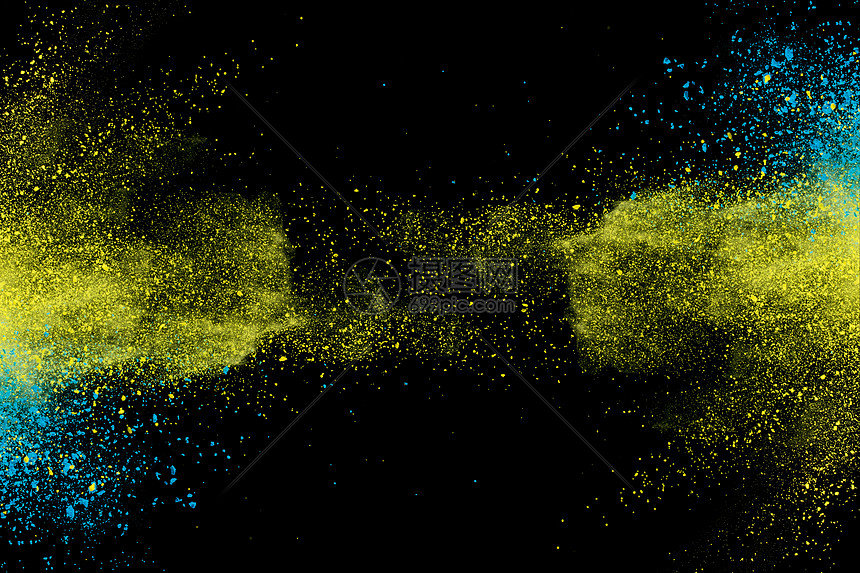 粉末色彩喷溅背景图片