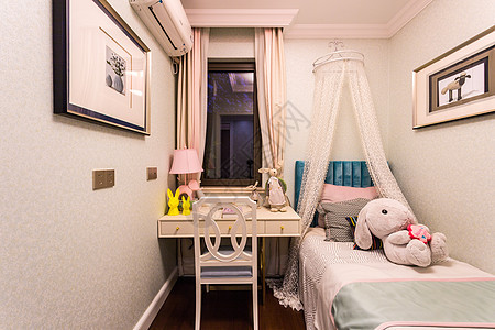 可爱温馨的儿童卧室灯高清图片素材