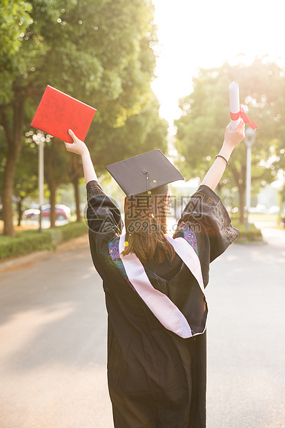 毕业季青春大学生背影图片