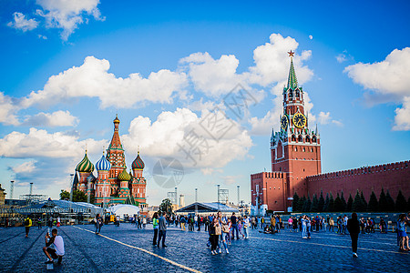 莫斯科地标俄罗斯莫斯科红场背景
