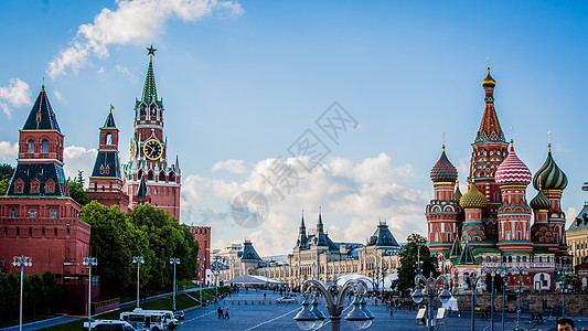 俄罗斯莫斯科红场教堂背景图片