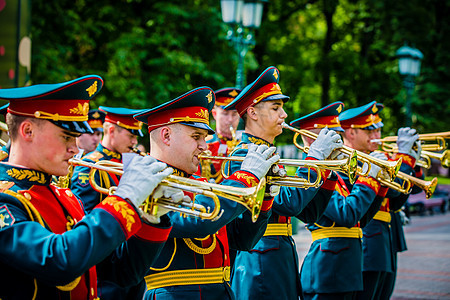 俄罗斯礼宾军乐队背景图片