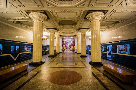 俄罗斯莫斯科地铁背景图片