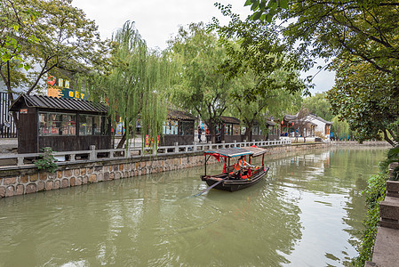 苏州古建筑苏州江南水乡古镇背景