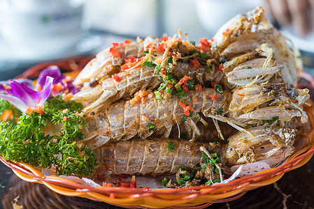 美食详情页海南三亚美食背景