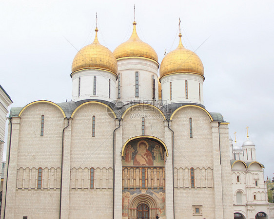 俄罗斯莫斯科克里姆林宫的圣母升天大教堂图片