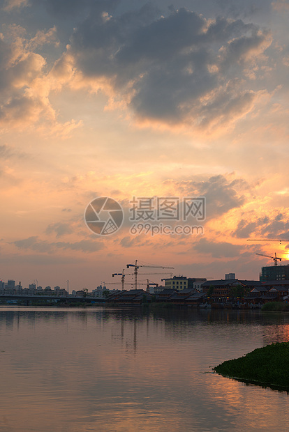 常德川紫河黄昏图片