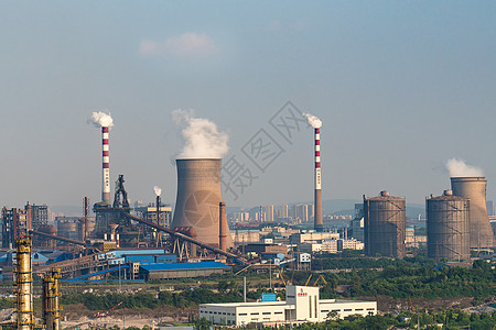 武汉钢铁集团冷凝塔背景图片