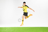足球运动员踢球动作世界杯图片
