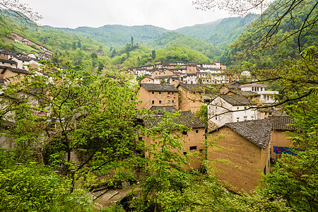 恩阳古镇歙县阳产土楼背景