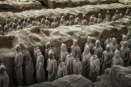 兵马俑卡通秦始皇兵马俑背景