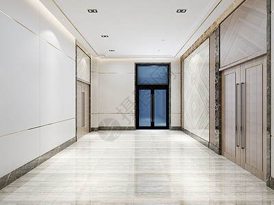 门背景图现代办公空间走廊设计图片