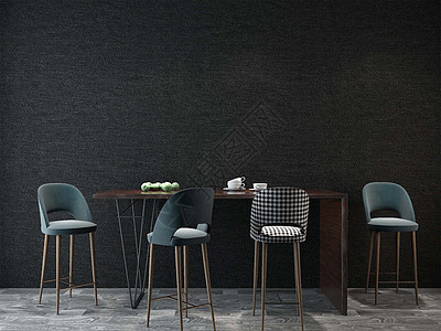 椅子组合黑色室内设计高清图片