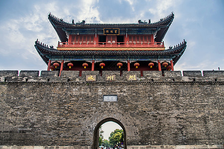 历史遗迹荆州古城墙背景图片