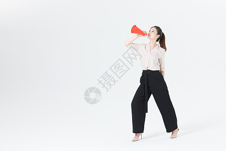商务女性喊话图片