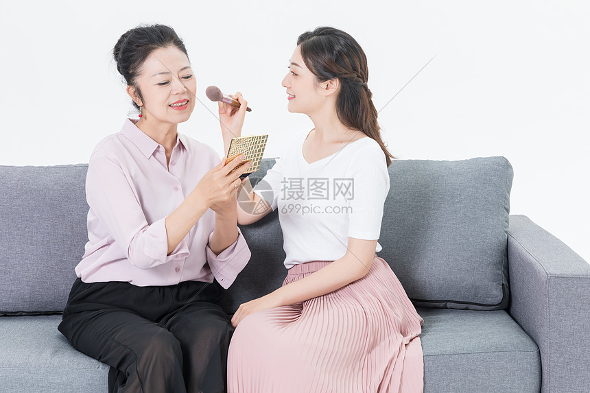 母女化妆图片