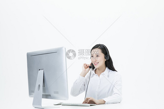 商务女性客服形象图片