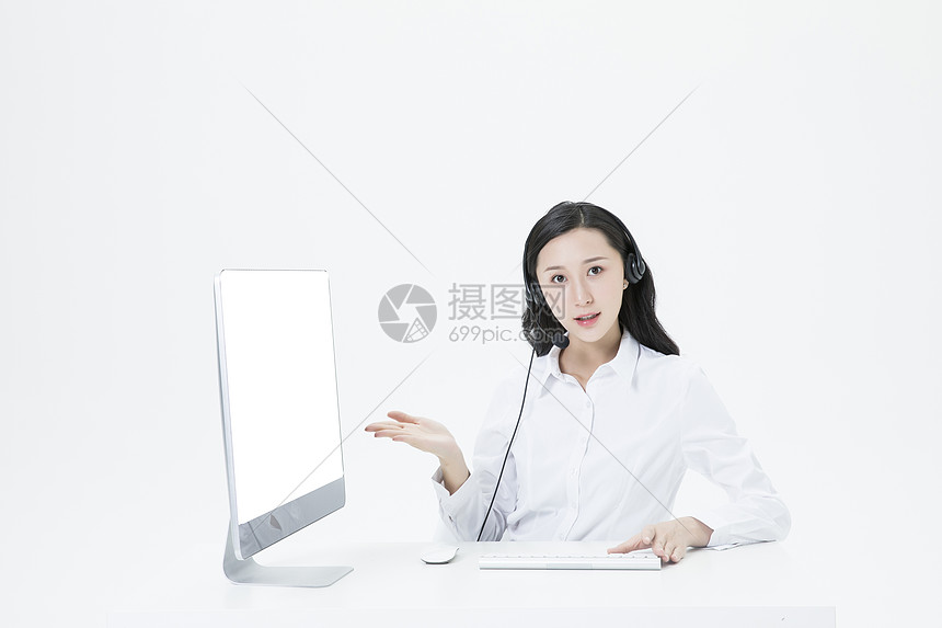 商务女性客服形象图片