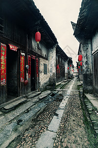 江西渼陂古村风景风光背景