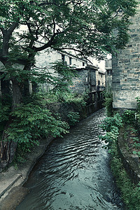 江西渼陂古村风景风光背景