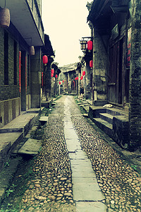 江西渼陂古村风景风光背景