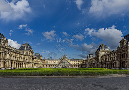 法国旅游景点法国巴黎卢浮宫背景