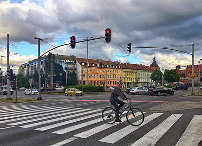 欧洲波兰旅游名城格但斯克街景图片