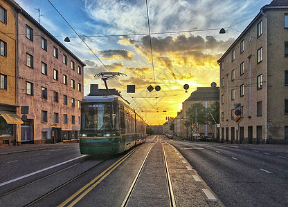 芬兰赫尔辛基北欧赫尔辛基街景背景