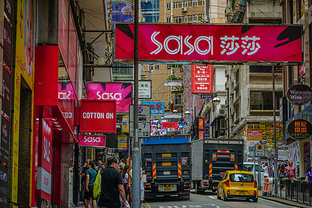 香港街拍香港日常马路街景背景