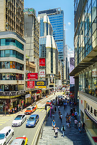 香港街拍香港日常马路街景背景