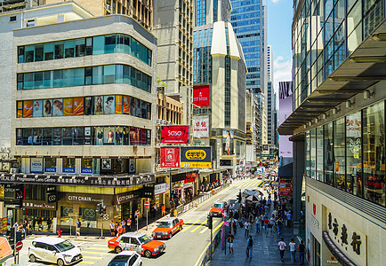 香港街拍香港日常马路街景背景