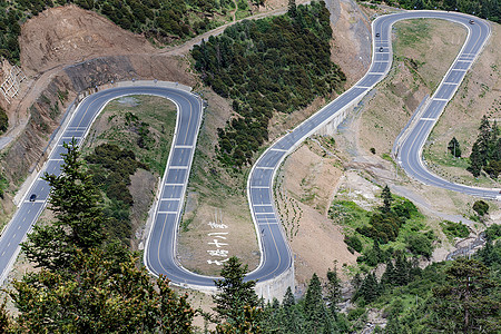 四川公路川藏线天路十八弯背景