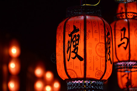 西塘古镇灯火夜景背景图片