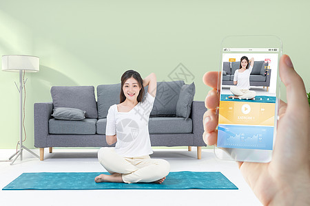 手机智能健身app背景图片