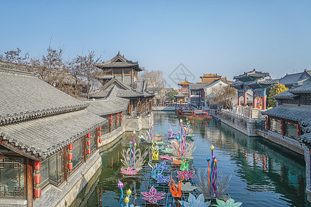 台儿庄风光照片台儿庄古城老街背景