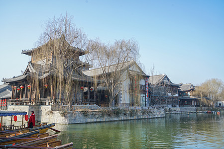 台儿庄风光照片台儿庄古城老街背景