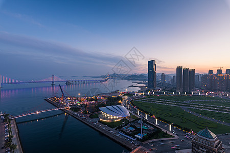 大连星海湾夜景高清图片