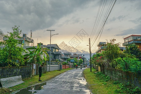 尼泊尔田野尼泊尔博卡拉乡村田野背景