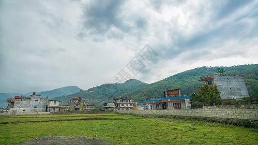 尼泊尔田野尼泊尔博卡拉乡村田野背景