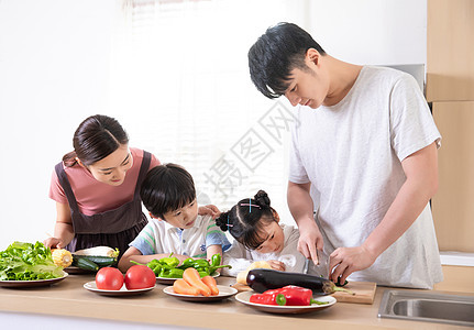 家庭生活厨房切菜背景图片