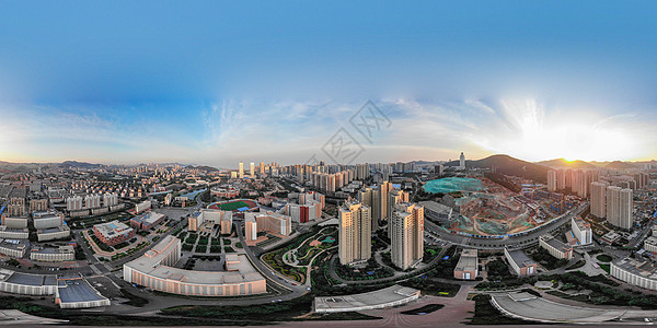 大连城市建筑群海滨城市大连背景