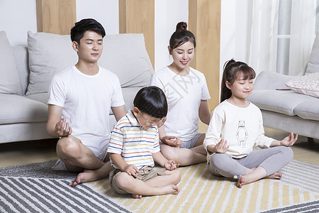 亲子瑜伽家庭生活瑜伽背景